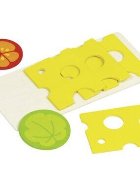 NWT Goki Wooden Toys Sliced Cheese Set